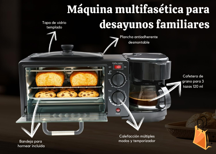 HORNO DESAYUNO 3 EN 1